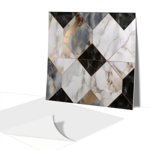 Płytki Winylowe Samoprzylepne  marmur złote żyłki premium