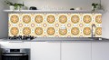 Płytki KAFELKI Winylowe Samoprzylepne Na Ścianę pomarańczowy design