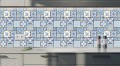 KAFELKI Winylowe Samoprzylepne Na Ścianę Arabski patchwork Błękit