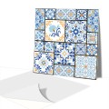 KAFELKI Winylowe Samoprzylepne Na Ścianę Arabski patchwork Błękit