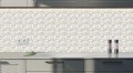 Płytki  Samoprzylepne pcv na Ścianę Biało Złota 3D Geometria