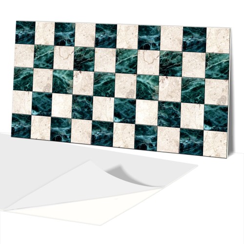 samoprzylepny Panel winylowy 100x50 PCV  Szachownica Marmur