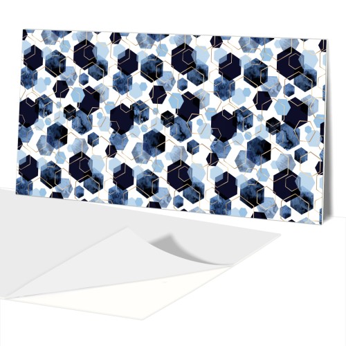 samoprzylepny Panel winylowy 100x50 PCV  Heksy Niebieskie
