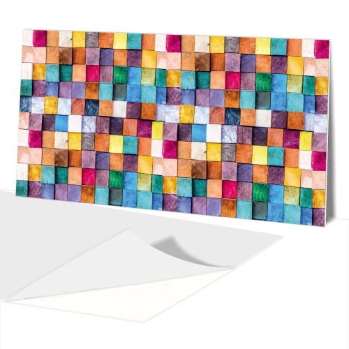 panel winylowy samoprzylepny 100x50 PCV   Drewno Bloki Kolor