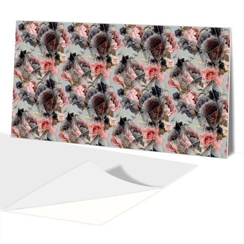 panel winylowy samoprzylepny 100x50 PCV  Kwiaty Geometria