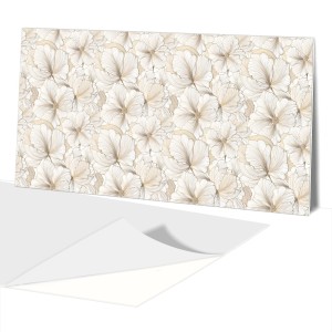 Panel Dekoracyjny 100x50 PCV  Kwiaty Złote