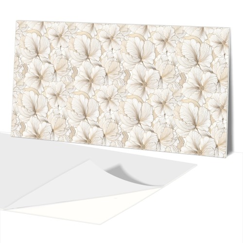 Panel Dekoracyjny 100x50 PCV  Kwiaty Złote