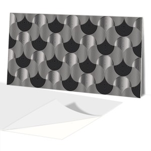 Panel Dekoracyjny 100x50 PCV  Czarno Białe Kręgi