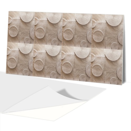 Panel Dekoracyjny 100x50 PCV  Kręgi 3D Płytki