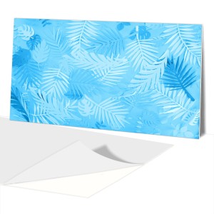 PANEL PCV ŁAZIENKOWY niebieskie liście 100x50cm