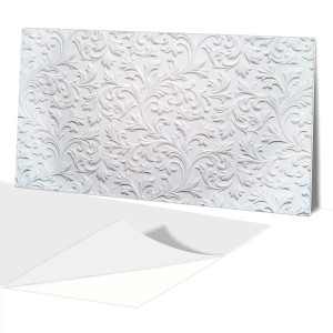 BIAŁE ELEGANCKIE PANELE PCV Monogram 3D Art SALON
