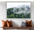 obraz na płótnie canvas MGŁA WZGÓRZA DRZEWA