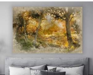 obraz na płótnie canvas LAS DRZEWA abstrakcja