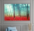 obraz na płótnie canvas LAS DRZEWA LIŚCIE 