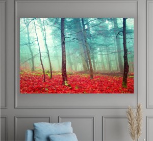 obraz na płótnie canvas LAS DRZEWA LIŚCIE 
