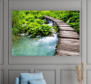 Obraz mostek nad strumykiem DO SALONU SYPIALNI CANVAS 