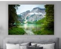 Obraz na płótnie JEZIORO GÓRSKIE BRAIES do salonu canvas
