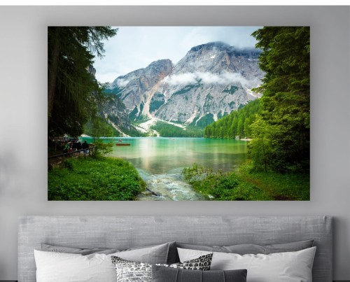 Obraz na płótnie JEZIORO GÓRSKIE BRAIES do salonu canvas