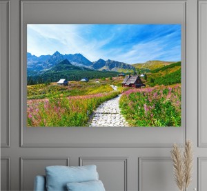 Obraz GÓRY TATRY ŚCIEŻKA KROKUSY  do salonu sypialni