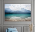 NOWOCZESNY Obraz do salonu GÓRSKIE JEZIORO