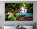 Obraz WODOSPAD W LESIE natura DO SALONU SYPIALNI 