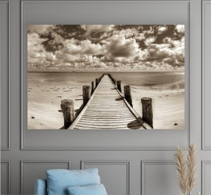 Obraz POMOST sepia DO SALONU SYPIALNI na ścianę 