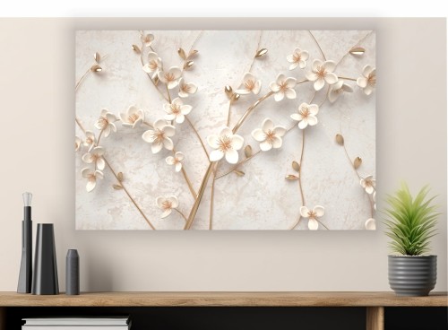 Obraz drukowany na płótnie canvas DELIKATNE KWIATY 