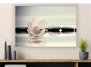 Obraz KWIAT ORCHIDEA NA WODZIE canvas DO SALONU