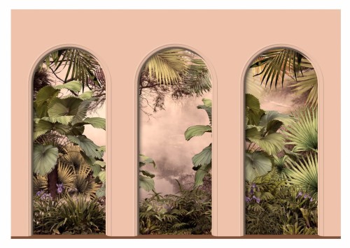 Fototapeta LAS ROŚLINY TROPIKALNE do salonu ozdobne ŁUKI