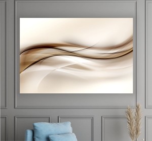 Obraz ABSTRAKCYJNY na płótnie canvas do salonu sypialni BRĄZOWA FALA