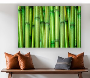 OBRAZ BAMBUS I ZIELEŃ OAZA do salonu na ścianę 