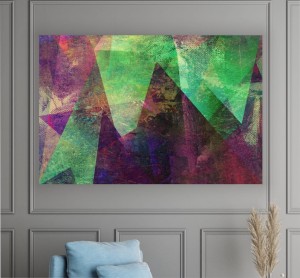 Obraz ABSTRAKCJA TRÓJKĄTY na płótnie canvas 