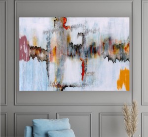 NOWOCZESNY Obraz ABSTRAKCYJNE MALARSTWO na płótnie canvas
