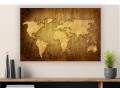 Obraz MAPA na płótnie canvas ZŁOTA MAPA DREWNO