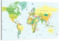 MAPA ŚWIATA obraz na korku KRAJE PAŃSTWA MAPA EDUKACYJNA