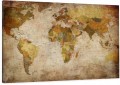 MAPA KORKOWA ŚWIATA RETRO BRĄZOWA pinezki gratis zestaw