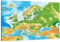 MAPA NA KORKU Europa mapa Europy PINEZKI GRATIS 