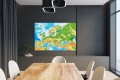 MAPA NA KORKU Europa mapa Europy PINEZKI GRATIS 