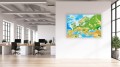 MAPA NA KORKU Europa mapa Europy PINEZKI GRATIS 