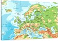Obraz korkowy MAPA EUROPY PO POLSKU na ścianę 