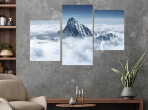 Obraz na płótnie HIMALAJE GÓRY SZCZYT tryptyk do salonu