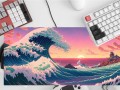 PODKŁADKA MATA POD MYSZ GAMINGOWA fala anima wave japan style