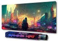 MATA na biurko gamingowa CYBERPUNK miasto nocą DLA GRACZY