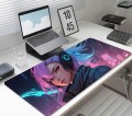 Podkładka Pod Mysz Dla Graczy CYBERPUNK PINK GIRL ANIME