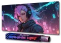 Podkładka Pod Mysz Dla Graczy CYBERPUNK PINK GIRL ANIME