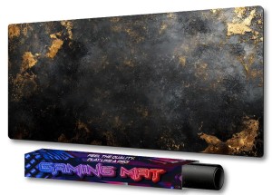 PODKŁADKA GAMINGOWA Pozłacana Ściana marmur beton 