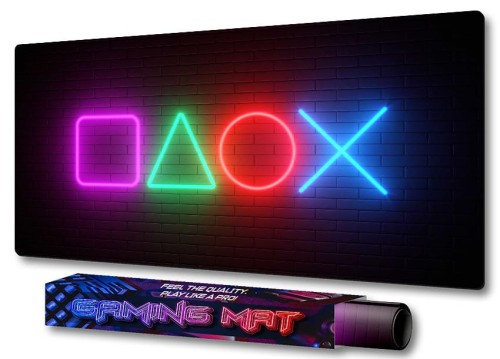 PODKŁADKA GAMINGOWA NA BIURKO Magic Game neonowy Gamer