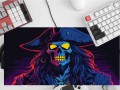 PODKŁADKA NA BIURKO GAMING Neon Retrowave Piracki Kapitan 