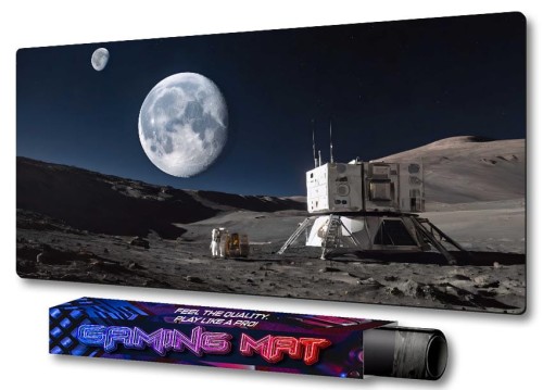 PODKŁADKA NA BIURKO GAMING Panorama Kosmosu Łazik