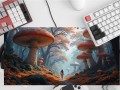 PODKŁADKA NA BIURKO GAMING Spacer Magicznym Grzybowym Lasem